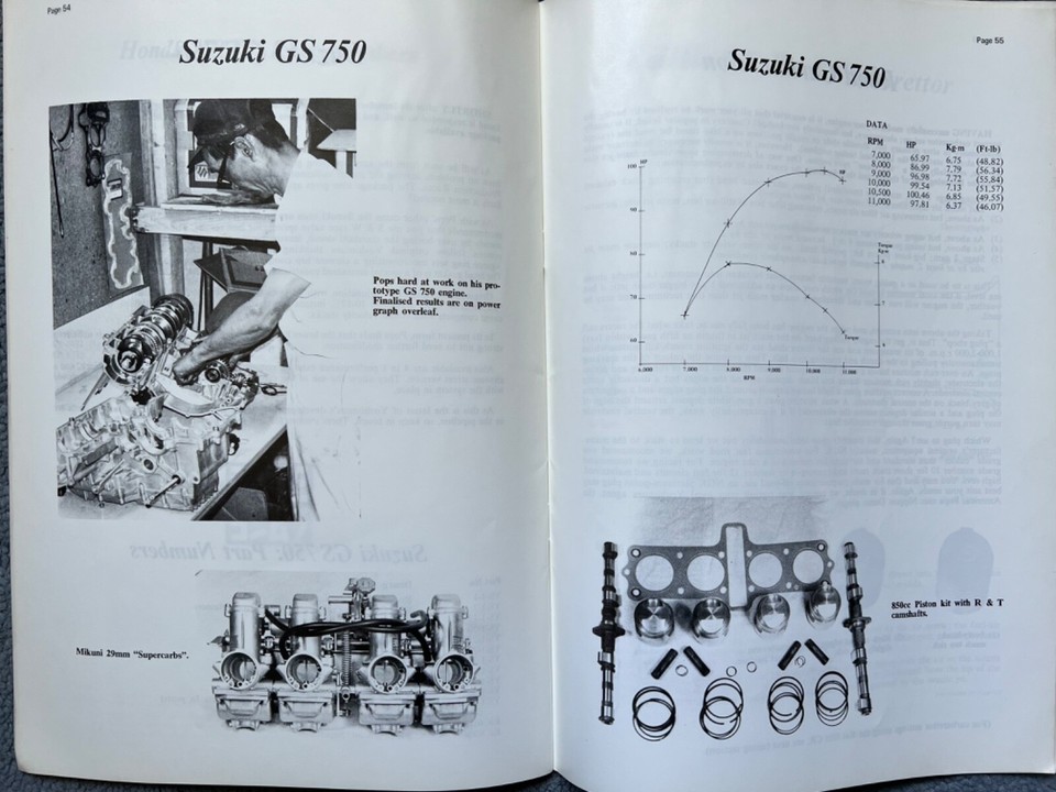 Yoshimura ENGINE MIKUNI XR GS CB HONDA Racing PARTS MANUAL FRAME