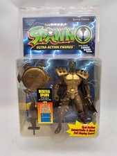 RARE NIB McFarlane Toys Gold Medieval Spawn Ultra-Action Figure w/ Comic Sealed