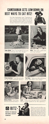Nabisco Ritz Crackers Print Ad Food Advertising National Biscuit Company 1942