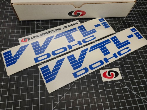 VVTL-i Decals Fat Blinds (2pk) Fender Racing Stickers 99+ Toyota Celica Corolla - Picture 9 of 15