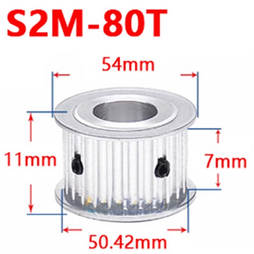 S2M Timing Belt Pulley 40-80Teeth Synchronous Wheel Sprocket For 6mm Width Belt - Picture 11 of 11