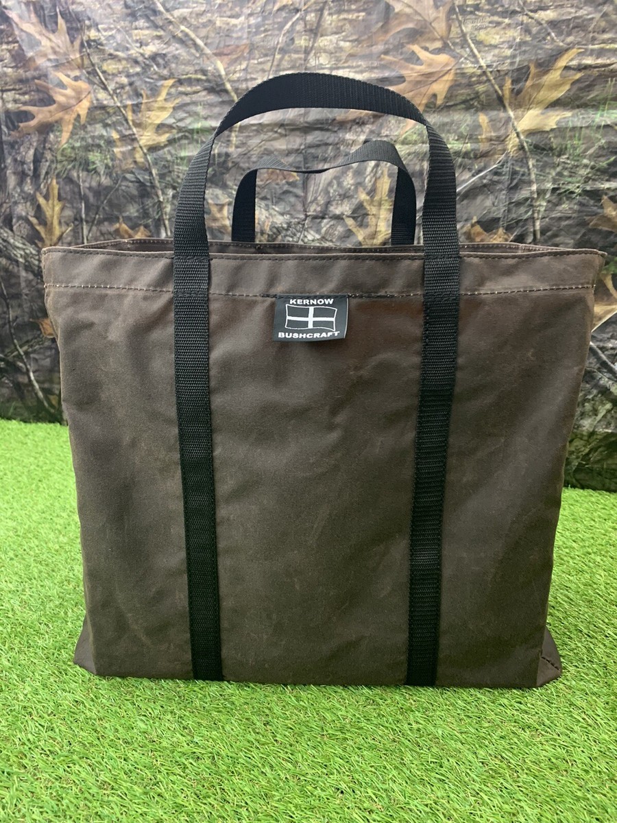 Wax canvas shopper style carry bag made in BROWN wax canvas