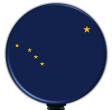 Alaska State Flag Retractable Badge Reel, Swivel or Slide ID Clip Holder - 6431