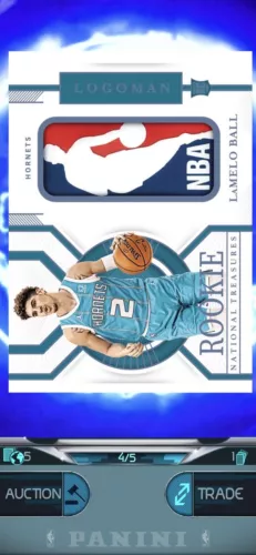 LaMelo Ball 4/5 RC 20-21 National Treasures [DIGITAL CARD] Logoman Panini Dunk