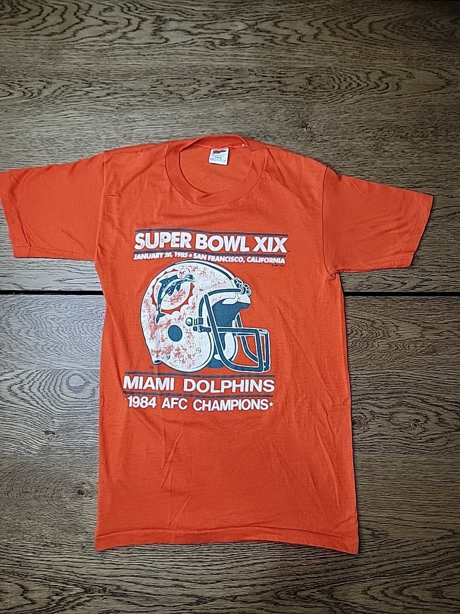 Miami Dolphins Super Bowl XIX Vintage 1984 AFC Champions Tshirt S