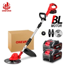 Cordless String Trimmer, Edger Weed Whacker Grass Eater Lawn Cutter w/2* Battery