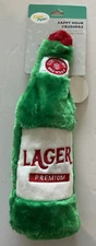 Zippy Paws Happy Hour Crusherz with Replaceable Squeaker Bottle Dog Toy - Lager