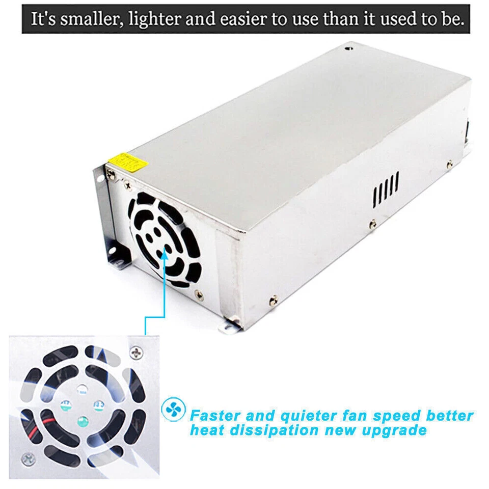 Adaptador de fuente de alimentación conmutada AC 110V a DC 12V 24V 48V 60V 20A 50A 100A 1200W Foto 4 de 4