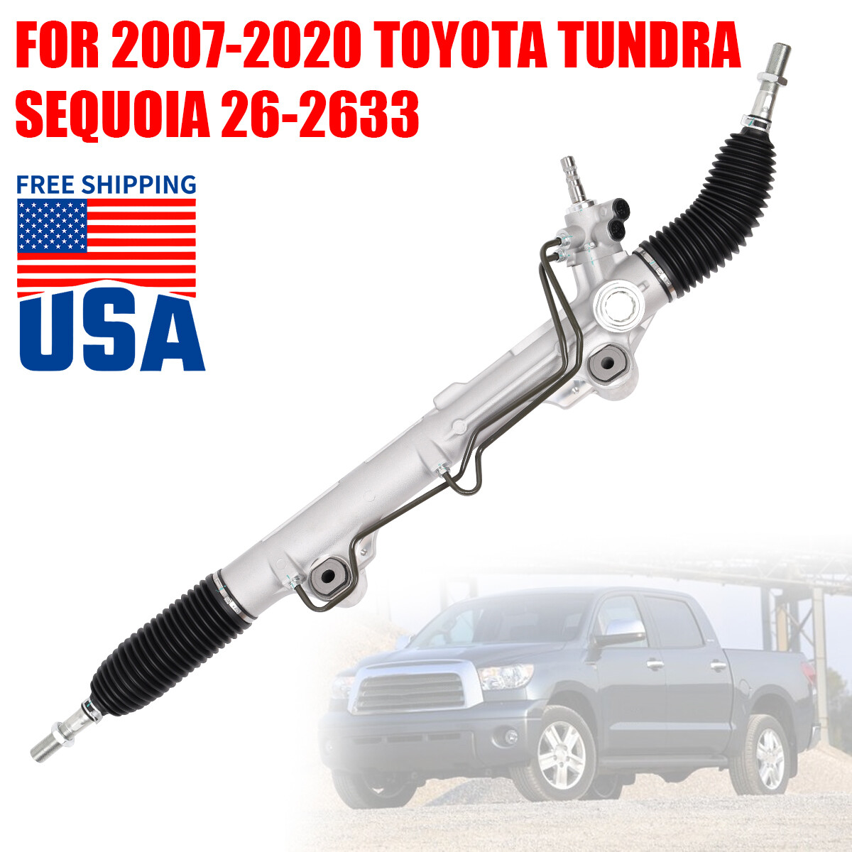Power Steering Rack Pinion Assembly Fits 2007-2020 Toyota Tundra