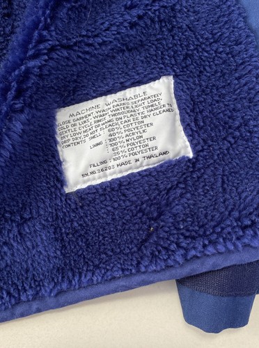 VTG Fashion Rite navy plaid hooded fleece lined girls overcoat coat jacket 8 - Picture 4 of 10
