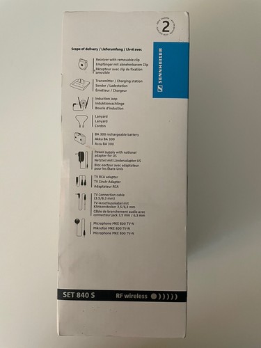 Sennheiser Set 840S Inalámbrico en el oído TV Sistema de escucha Nuevo Caja abierta - Imagen 6 de 6
