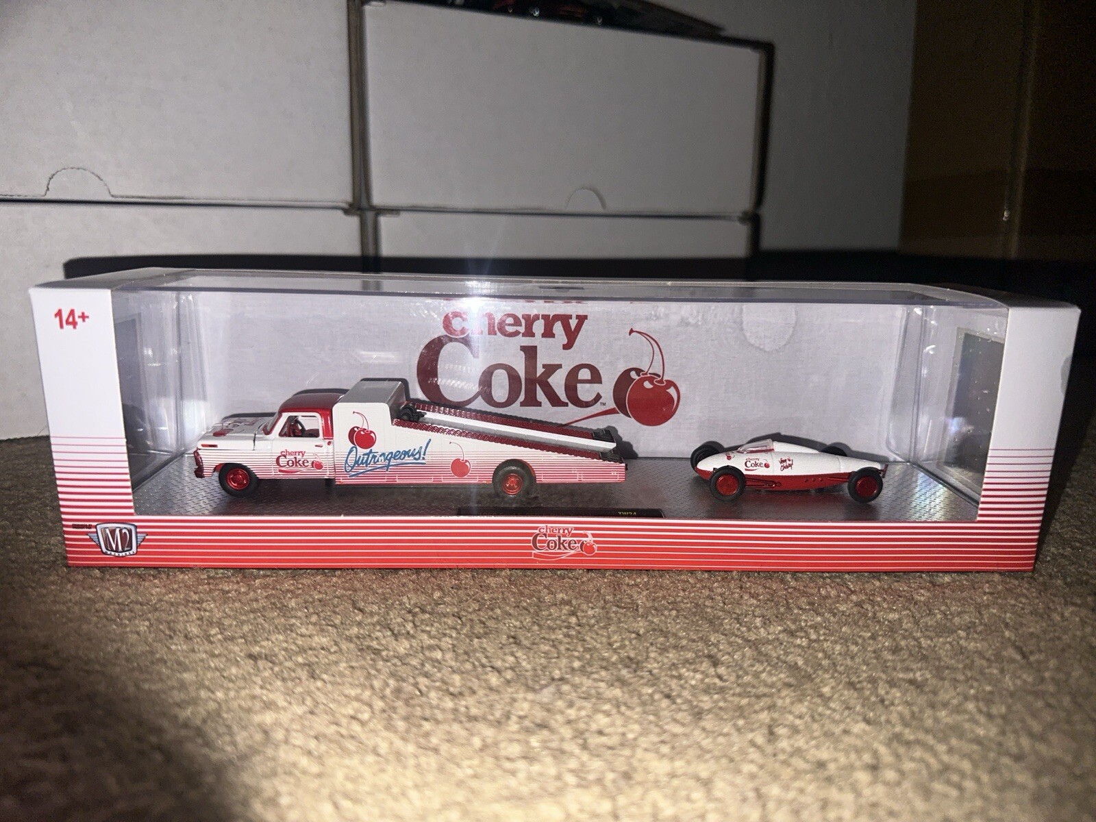 M2 Machines CHASE Auto Haulers 1969 Ford F250 Belly Tanker Cherry Coke 12/2024