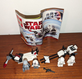 Lego 8084 Star Wars SNOWTROOPER BATTLE PACK 100% Complete Set W/ Manual
