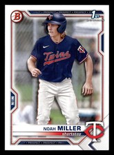 Noah Miller 2021 Bowman Draft 1st RC #BD-109 Minnesota Twins Rookie BUY3GET1FREE