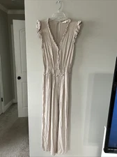 Grade & Gather Smocked Waist Jumpsuit Sz L