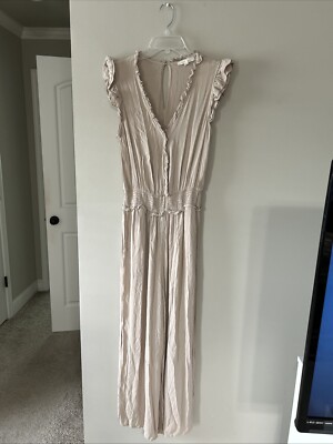 Grade & Gather Smocked Waist Jumpsuit Sz L