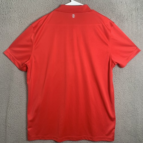 Camisa polo de golf Izod para hombre extra grande manga corta cuello tenis golf roja - Imagen 8 de 12