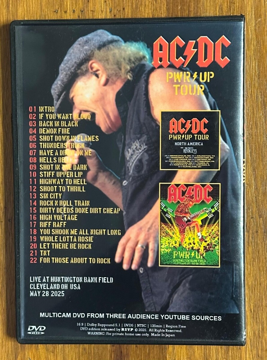その他 Live in Amerika [DVD] AC/DC - Cleveland, OH 2025 (DVD) LAST NIGHT! | eBay