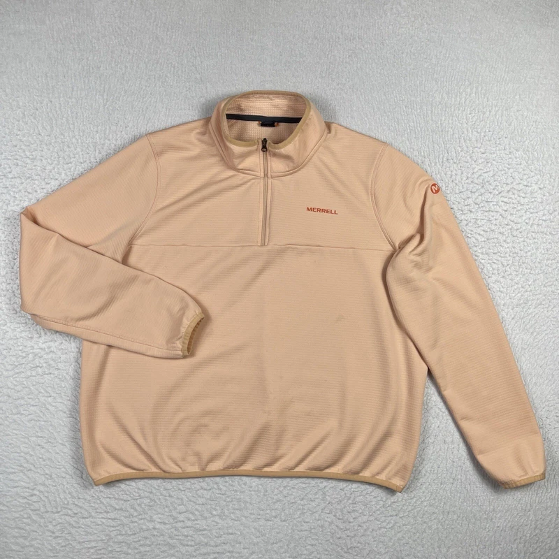 merrell pullover 1/4 zip long sleeve hiking camping ladies top shirt