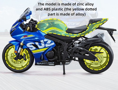 1/9 Suzuki GSX-R1000 Motorcycle Alloy Model - Picture 8 of 19
