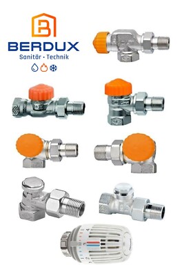 Heimeier Eclipse Thermostatventil 3/8'' 1/2'' 3/4'' , Thermostatkopf Ventil Heizung