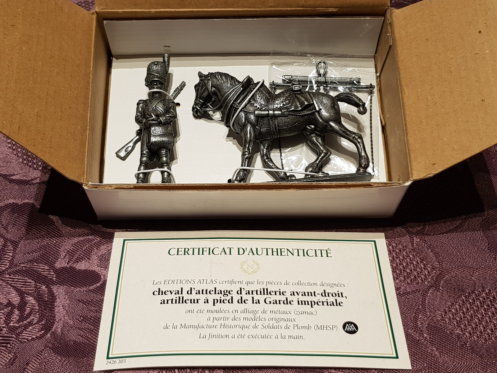 Artillerie à cheval d'Austerlitz figurines plomb pour diorama Napoléon