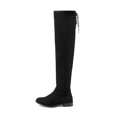 DREAM PAIRS Womens Ladies Over The Knee Boots Stretch Flats Thigh High Boots - Picture 23 of 33