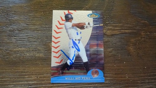 2000 TOPPS FINEST WILY MO PENA HANDSIGNIERTE BASEBALLKARTE - Bild 1 von 3