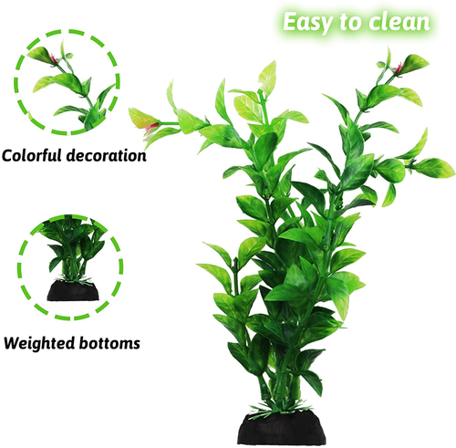 Fish Tank Accessories Green Plants10Pcs Fish Tank Decorations Plastic Plants - Picture 3 of 8