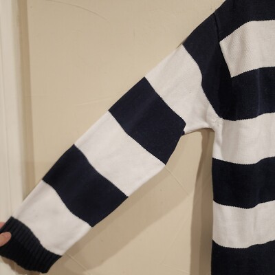 Vtg LRL Ralph Lauren Sweater Women's L Pullover Collar Blue