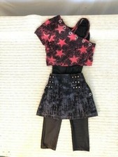 Red  Black Youth  Adult Jazz/Hip Hop Dance Costume