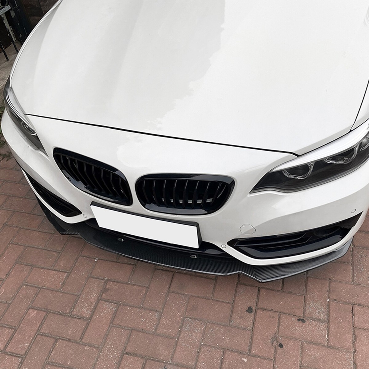 Lame De Pare-choc Avant Pour BMW Série 2 F22 2014-2019 – Noir Brillant, Matériau ABS