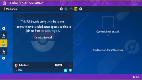 Pokemon Scarlatto e Viola Glastrier 6IV addestrato 🙂 Lucido 🙂 & Non lucido Casa - Foto 6 di 6