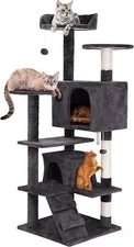 54" Cat Tree Tower for Indoor Cats Multi-Level Cat Condo Bed w/Scratching Post 