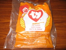 1998 Ty McDonalds Beanie Babies Bongo 2 NIP Free Shipping