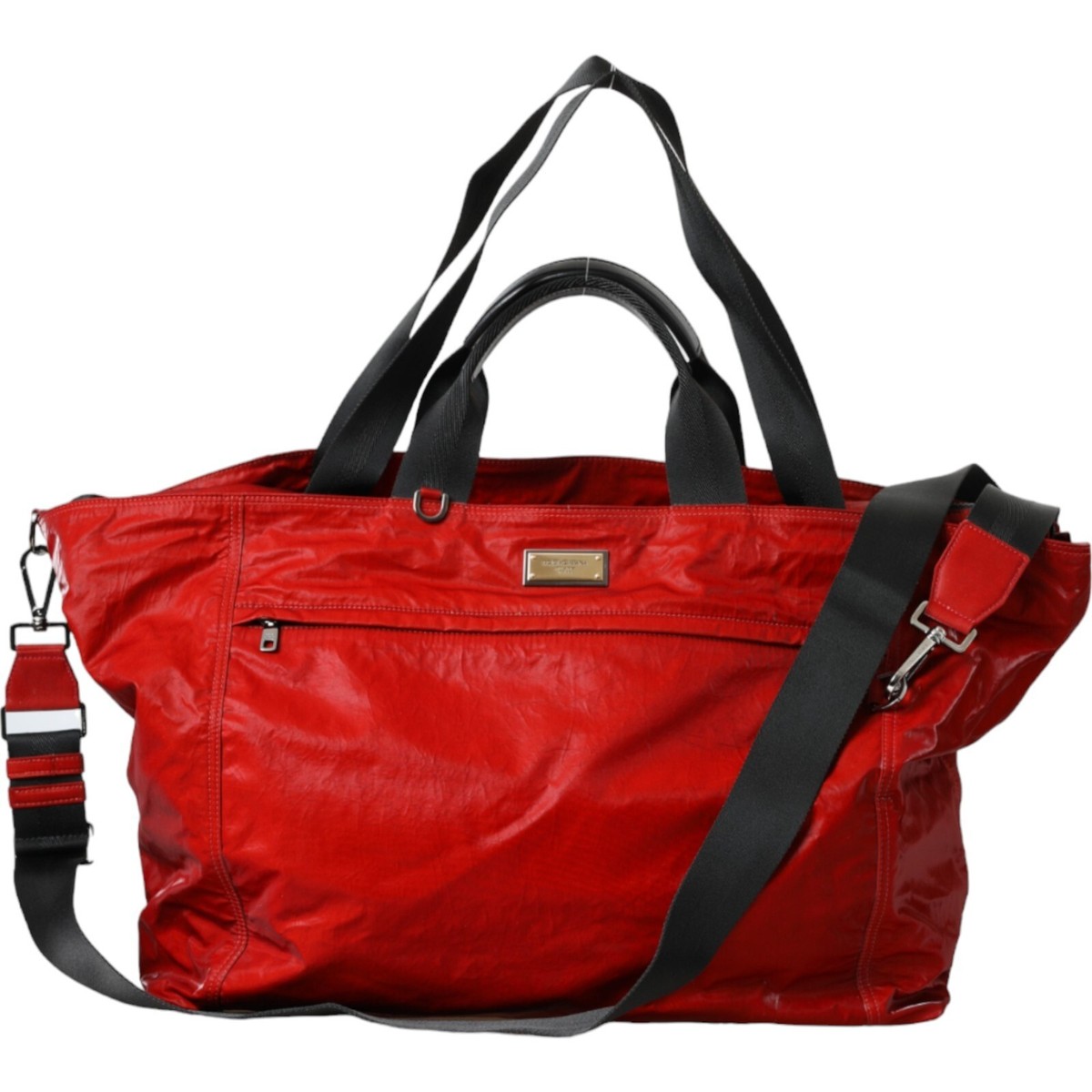 【関税&送料込み】Dolce & Gabbana Hand Bag DOLCE & GABBANA Bag Red Nylon Calfskin Hand Shoulder Duffel