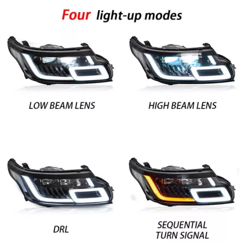 For Land Rover Range Rover Sport 14-17 Upgrade 2018+ style LED Modified Headamp - Picture 5 of 10