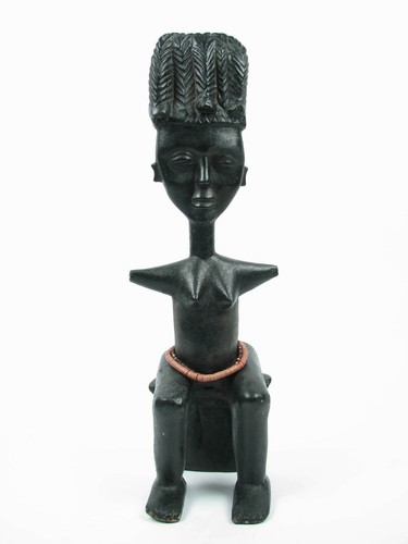 GothamGallery feine afrikanische Stammeskunst - Ghana Fante sitzende Figur - S - Bild 2 von 12