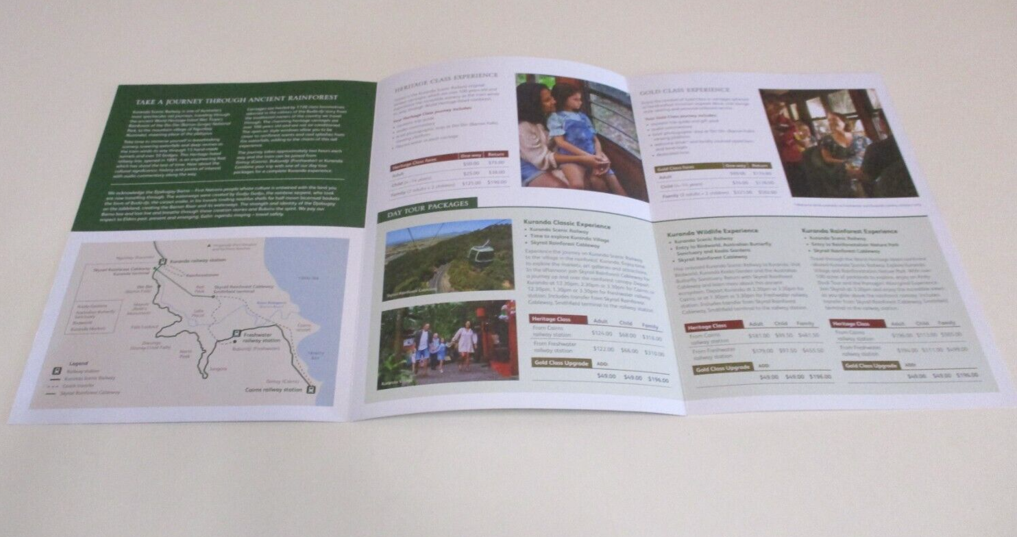 Kuranda Scenic Railway Information Brochure and Timetable North