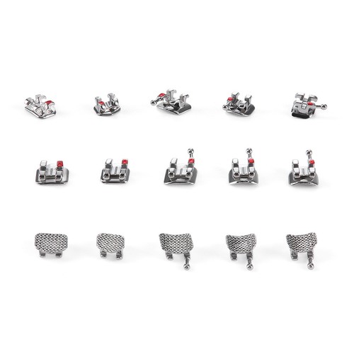 AZDENT Dental Ortho Metal Brackets Braces Mini Roth/MBT 018/022 Hooks 3/345 - Picture 3 of 21
