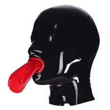 All inclusive latex head cover.with zipper.Mouthpiece cover.Fun dressing up.