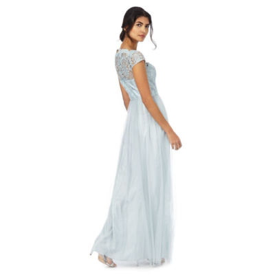 Chi Chi London Floral Lace Skater Scalloped Maxi Embroidered 22 24