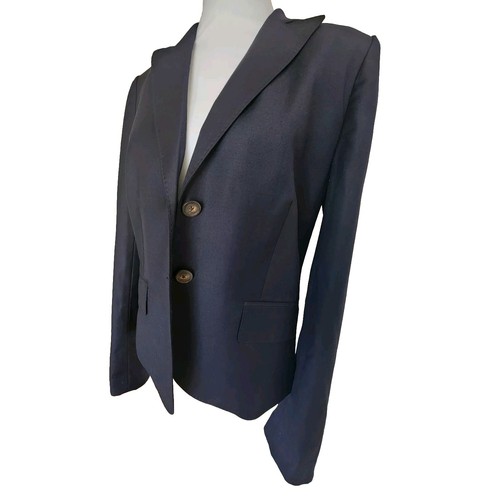 J CREW Women's Blazer Blue Navy Size 8T Two Buttons - Picture 4 of 10