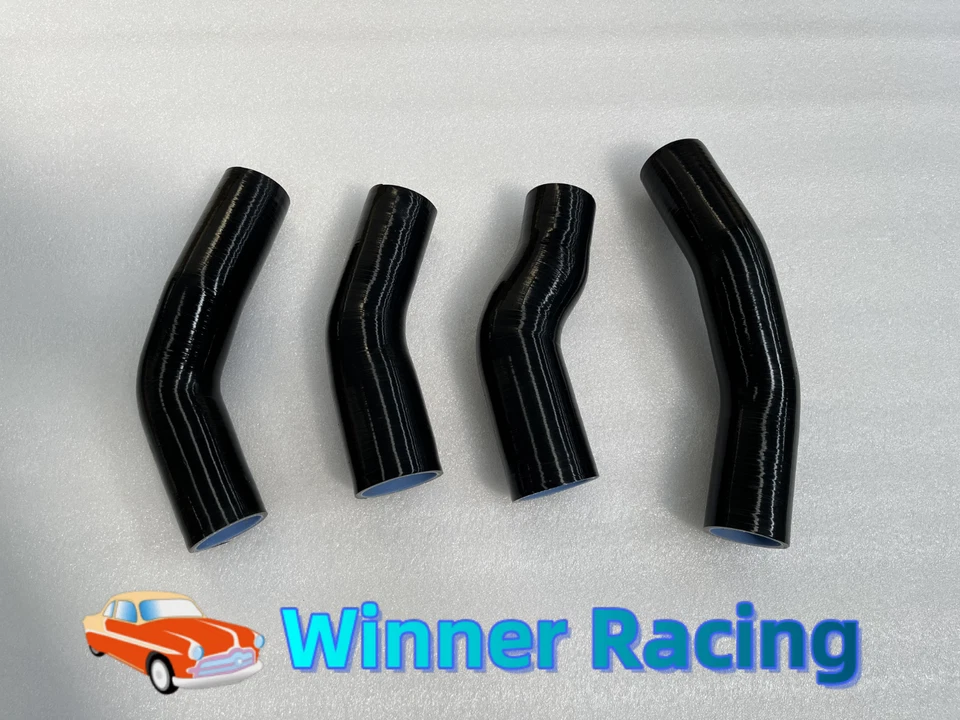 Kit Manguera Intercooler Silicona Doble Turbo Fit Nissan 300ZX Z32 NEGRO Foto 4 de 4