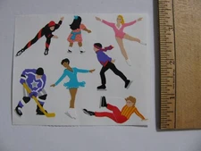 Mrs. Grossman's Stickers ICE SKATING HOCKEY 1 Mod 4" X 3.25" NEW b