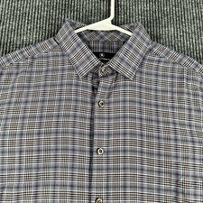 Hart Schaffner Marx Shirt Mens XL Extra Large Plaid Long Sleeve Button Up Casual