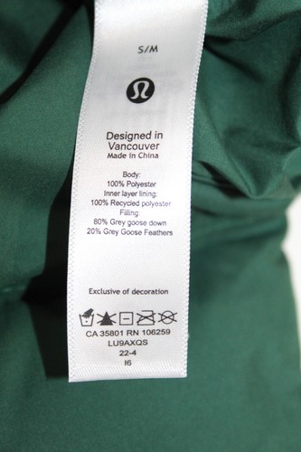 Authentique chapeau de trappeur Lululemon Wunder Puff vert persistant taille S/M excellent état - Photo 7/9