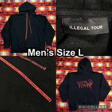 Malaa Illegal Tour Black Hoodie Pull Over Sweater Drawstring Men?s Size Large
