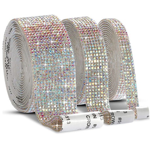 1Yard Self-Adhesive Rhinestone Trim Crafts DIY Crystal Sticker Diamond Ribbon - Picture 23 of 28
