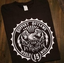 Support your local Outlaws Biker Motorcycle MC tee t shirt tee outlaw worldwide